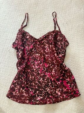 Wilfred Pink and Brown Printed Silk Cami